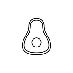 avocado outline icon. Element of fruits icon. Thin line icon for website design and development, app development. Premium icon