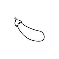 eggplant outline icon. Element of fruits icon. Thin line icon for website design and development, app development. Premium icon