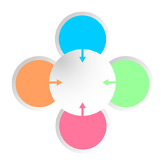 Chart design for business presentations with four steps.