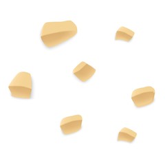 Small pieces of peanut icon. Realistic illustration of small pieces of peanut vector icon for web design