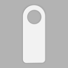 Door tag icon. Realistic illustration of door tag vector icon for web design