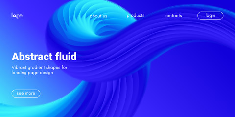 Abstract Fluid Background for Landing Page.