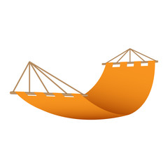 Beach hammock icon. Realistic illustration of beach hammock vector icon for web design