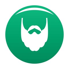 Fototapeta premium Long beard icon. Simple illustration of long beard vector icon for any design green