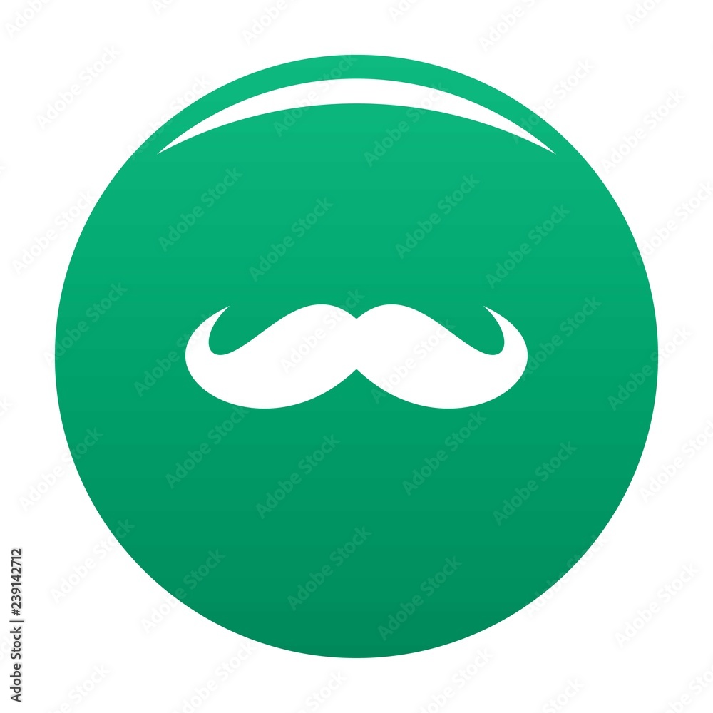 Wall mural russia mustache icon. simple illustration of russia mustache vector icon for any design green