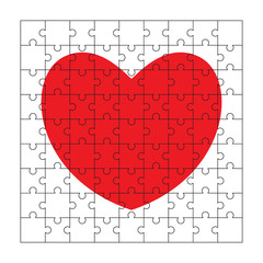 Obraz na płótnie Canvas Heart puzzle.