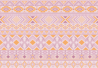 Indian pattern tribal ethnic motifs geometric seamless vector background. Awesome boho tribal motifs clothing fabric textile print traditional design with triangle and rhombus shapes.