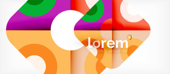 Abstract round elements composition background, organic design