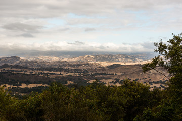 Fototapeta na wymiar Vista Point Over Santa Ynez Valley, California, USA.