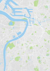 City map Antwerp, color detailed plan, vector illustration