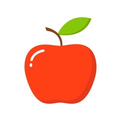 Apple. Red apple vector illustration. Fruit icon