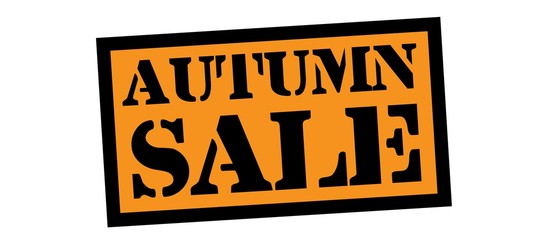 autumn sale stamp on white