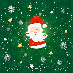 Seamless pattern with Santa Claus. Holiday wallpaper for greeting cards,banners,gift paper.Vector illustration