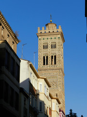Santa Maria Magdalena Church, Zaragoza, Spain. Mudejar Tower.