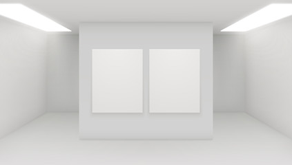 Obraz na płótnie Canvas Modern art gallery interior.