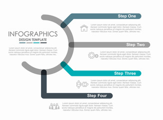 Naklejka premium Infographic design template with place for your data. Vector illustration.