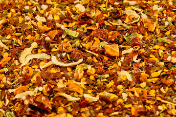 close up of mixed spices