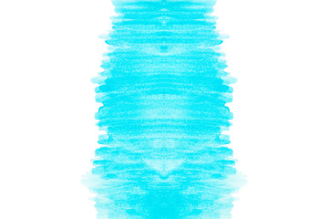 Abstract watercolor blue shades pattern texture art (hand painted) on white background with copy space