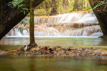 beautiful limestone waterfall