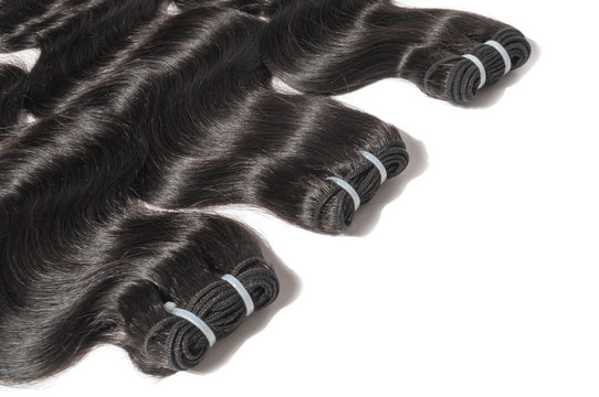 body wavy black human hair weaves extensions bundles