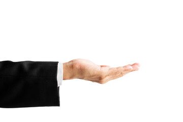 A hand cupped of Businessman