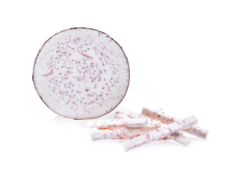 Taro isolated on white background