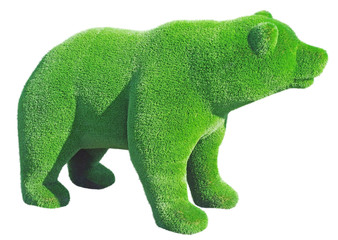 figure of a bear made from decorative grass