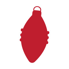 Christmas Tree Decoration Flat Icon. Vector Illustration.