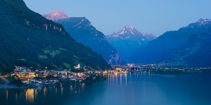 Mountain village in Central Europe. Canton Uri. Altdorf.