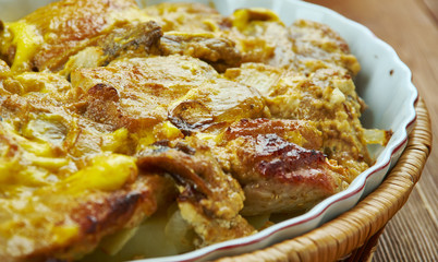 Pork Chops  Scalloped Potatoes Casserole