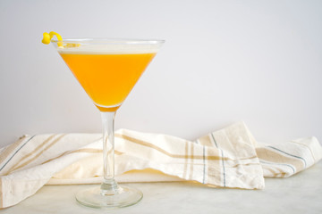 French Martini Garnished with a Lemon