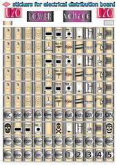 household electrical appliances stickers for electrical distribution board