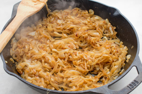 Caramelized Onions In A Skillet