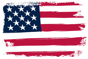 Flag of United States.Grunge American flag.