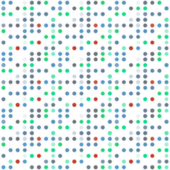 Seamless abstract pattern background with a variety of colored circles.