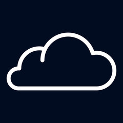 Sky cloud icon. Outline sky cloud vector icon for web design