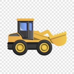 Wheel excavator icon. Cartoon of wheel excavator vector icon for web design  