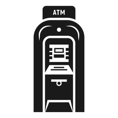 Atm icon. Simple illustration of atm vector icon for web design isolated on white background