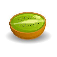 Fresh cutted kiwi icon. Cartoon of fresh cutted kiwi vector icon for web design isolated on white background