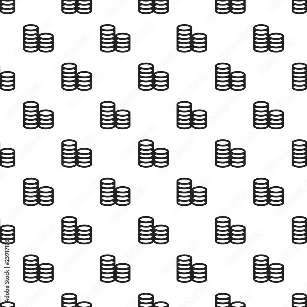 Poster coin stack pattern seamless vector repeat for any web design