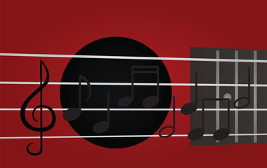 Guitar background. vector illustration
