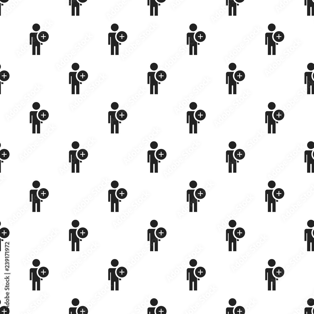 Poster add friend pattern seamless vector repeat for any web design
