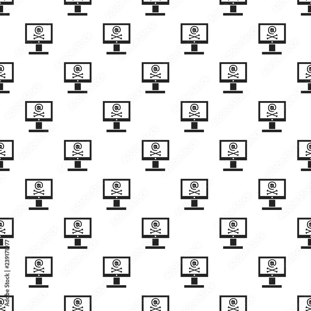 Poster hacked computer pattern seamless vector repeat for any web design