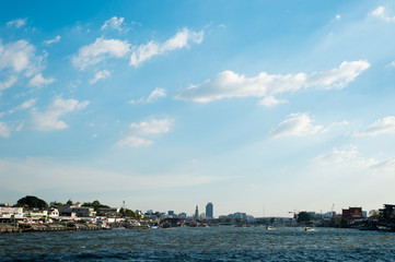 Fototapeta premium chao phraya river, holidays in thailand