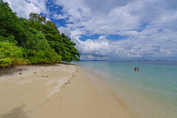 The beach on the island of Koh Kradan. Andaman Sea, Trang Province, Southern Thailand