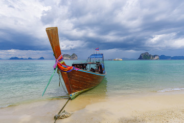 Longtale on the beach on the Koh Ngai island. Andaman Sea, Trang Province, Southern Thailand