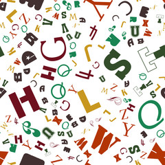 Letters, alphabet, education, school concept. Seamless vector EPS 10 pattern.