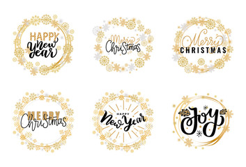 Merry Christmas Fest Greetings, Calligraphic Print