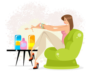 Girl taking care of herself