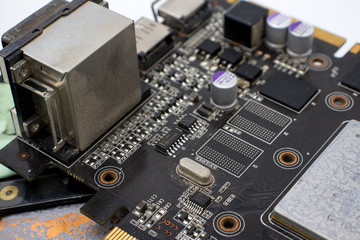 Unassembled video card